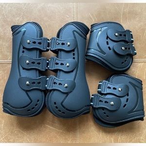 Open front horse boots - M - set of 4